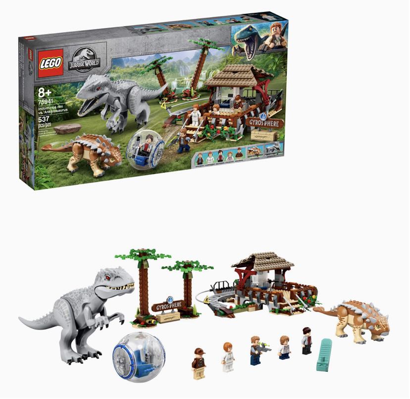 Tyrannosaurus Park works with Jurassic world Lego toy Dinosaurs BNIB Indominus 