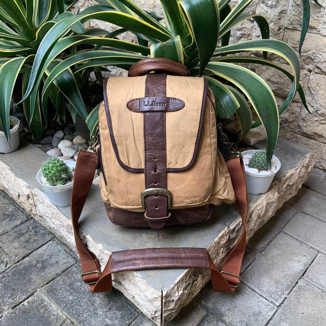 L.L.BEAN WAXED CANVAS CONTINENTAL FIELD BAG LL BEAN GENUINE