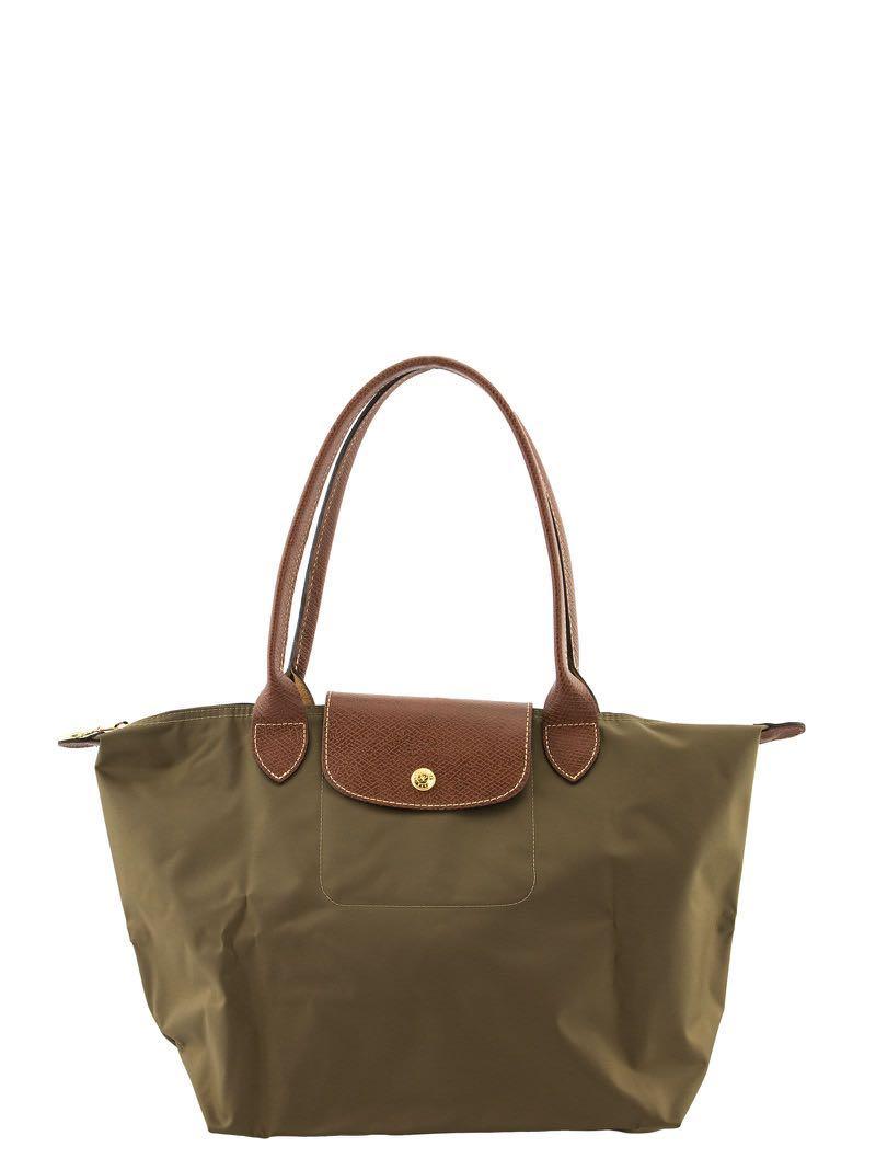 Longchamp khaki on sale tote