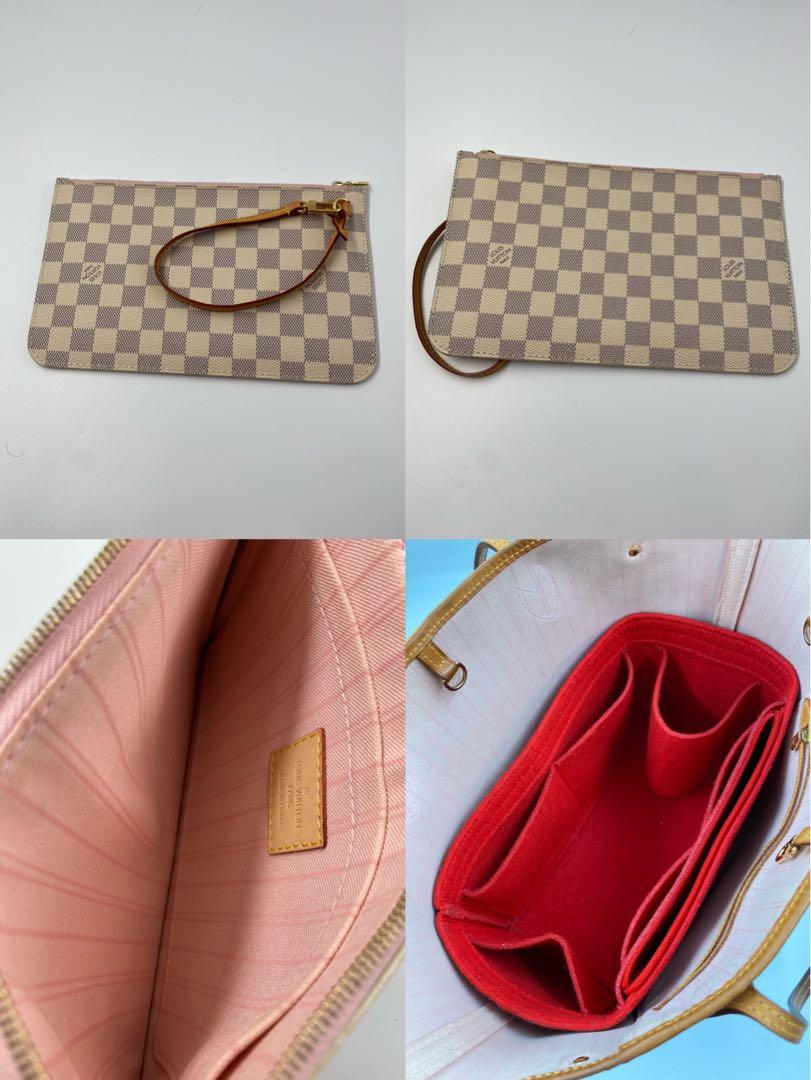 Louis Vuitton, Bags, Louis Vuitton Damier Azur Neverfull Mm Pochette