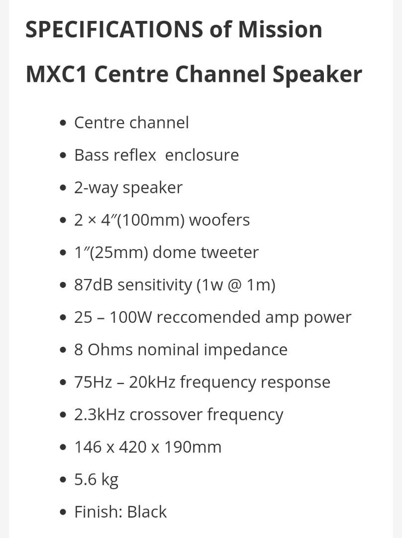 Mission mxc1 best sale