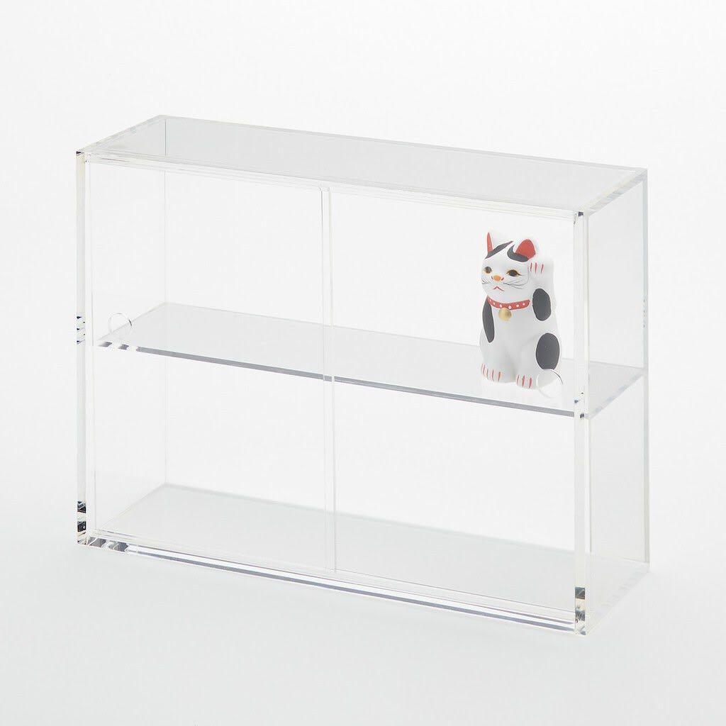 Muji Acrylic Display Case with Sliding Doors (Small), Furniture & Home