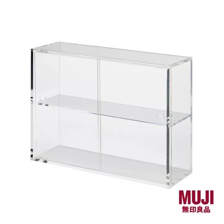 Muji Acrylic Display Case with Sliding Doors (Small), Furniture & Home