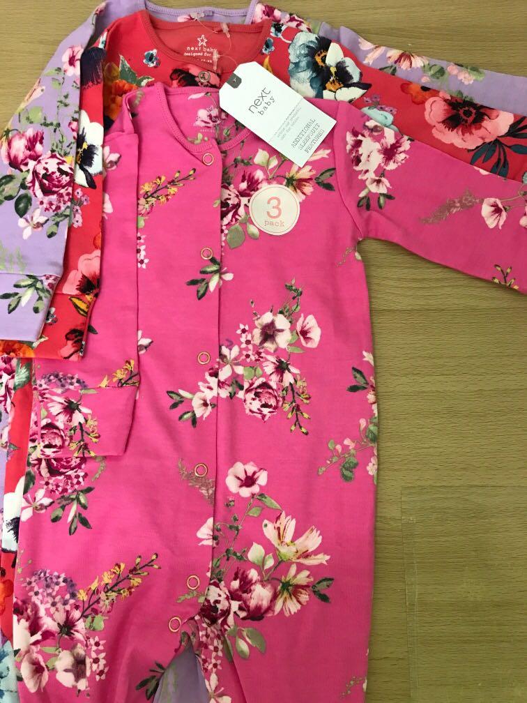 Next sales floral sleepsuits
