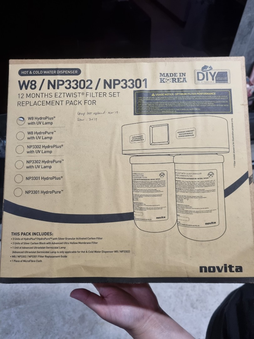 Novita water filter (NP3302/NP3301), TV & Home Appliances, Kitchen