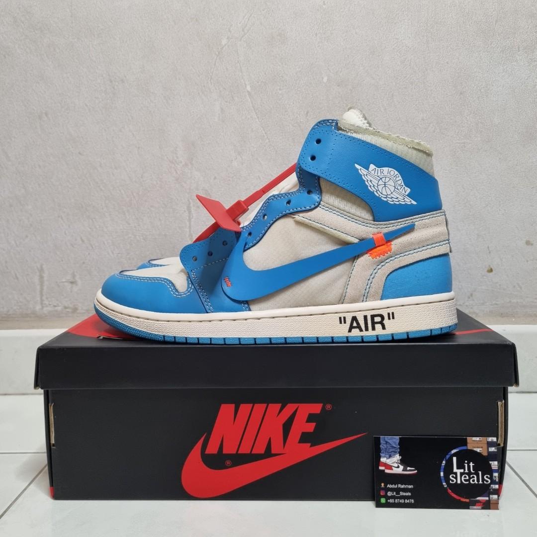 Jordan 1 offwhite UNC, Men's Fashion, Footwear, Sneakers on Carousell