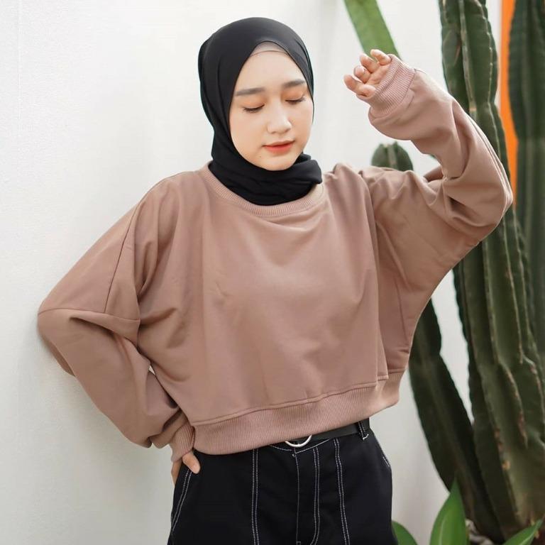 Sweater crop hot sale oversize