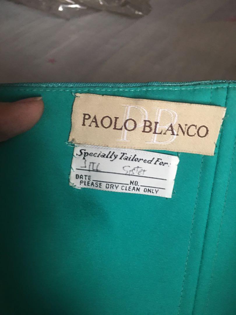 RUSH: Paolo Blanco Teal Gown NEGOTIABLE, Women's Fashion, Dresses ...