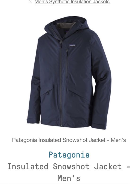 Men's insulated snowshot jacket cheap