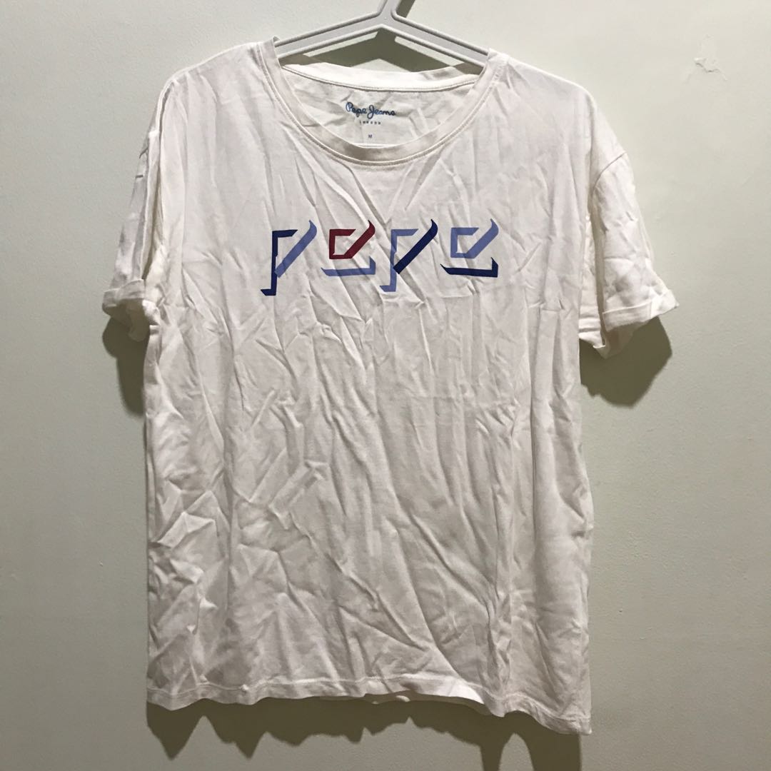 PEPE JEANS - WHITE TSHIRT, Fesyen 