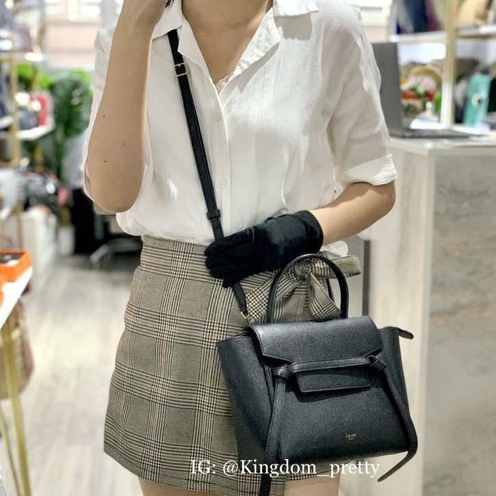 Pre order Celine Nano Size Belt Bag in Black New Logo