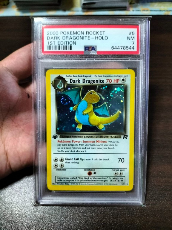 PSA 7 DARK DRAGONITE HOLO 1ST EDITION TEAM ROCKET VINTAGE POKEMON TCG