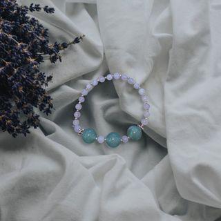 Rose quartz and aventurine bead bracelet
