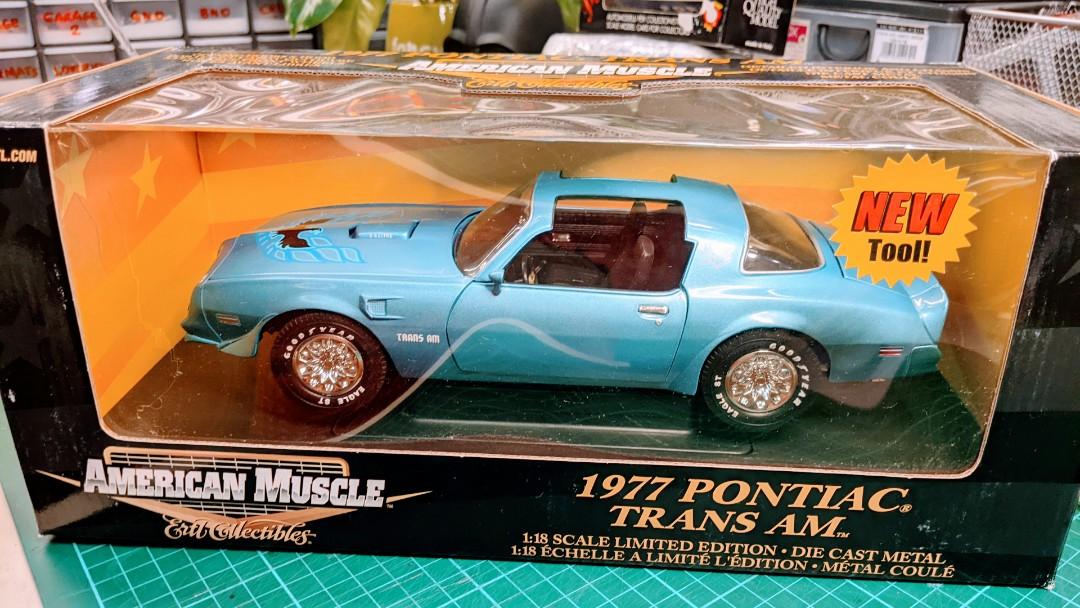 SALE!! 118 ERTL American Muscle 1977 Pontiac Trans Am (blue), Hobbies