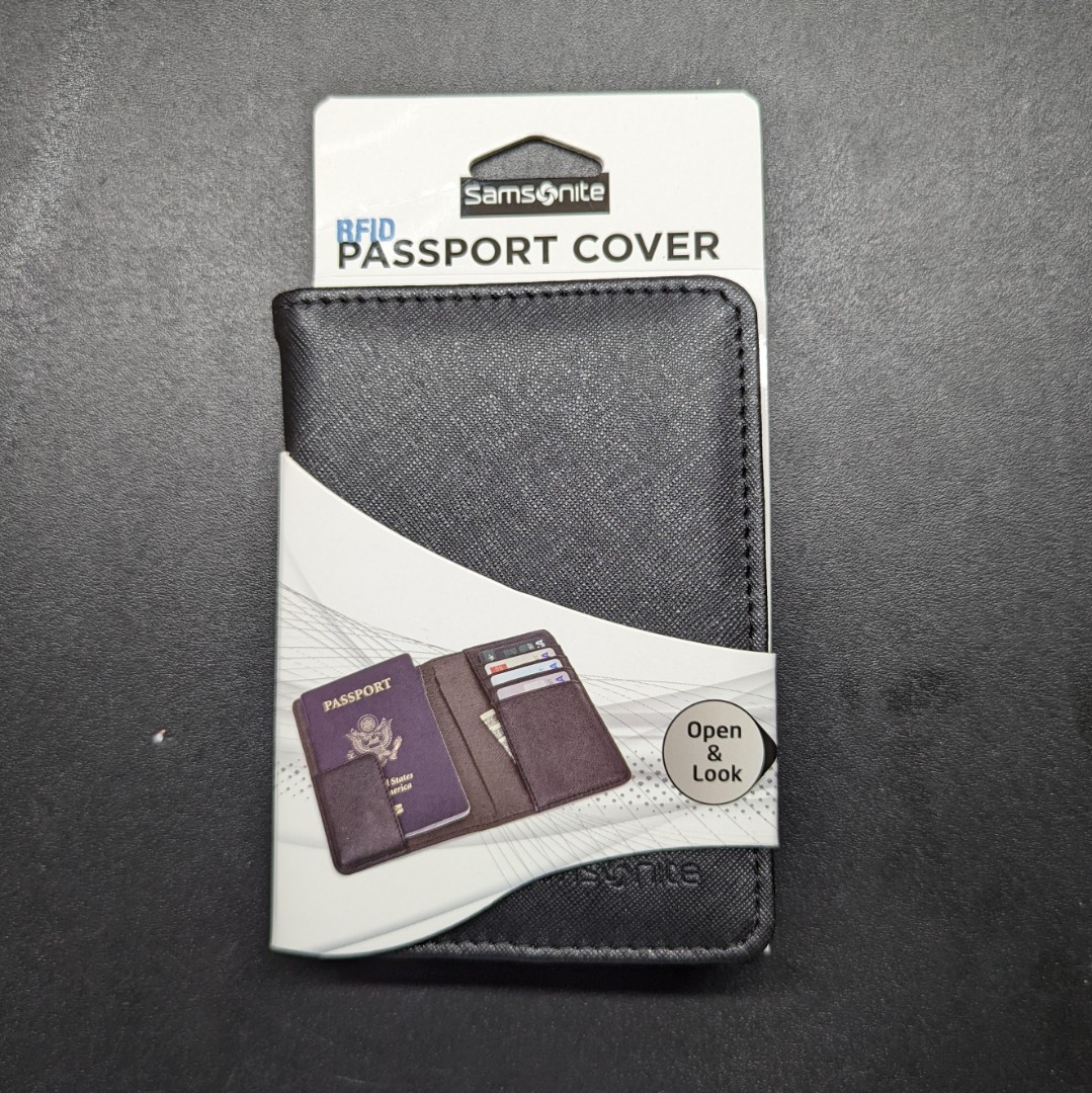 Samsonite RFID Passport Cover Holder, Black, Men's Fashion, Watches & Accessories, Wallets