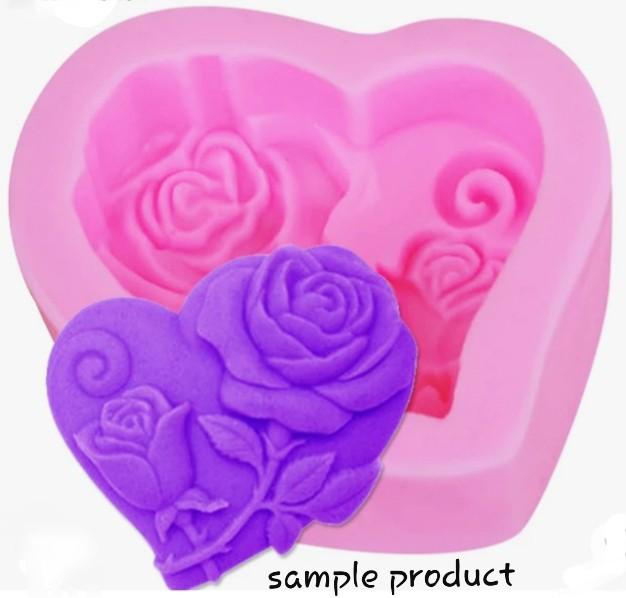 SILICONE MOLD Durable, heavy duty (Category: Bakeware) located in Rizal. Submitted by baltiq (Listing ID 1163983152, Image 2). Description: new 3D silicone mold rose flower heart pattern bought abroad 👉use in soap, candle making, plaster resin, clays, chocolate/candy mold 📌📌makapal, heavy duty, durable for longer use.