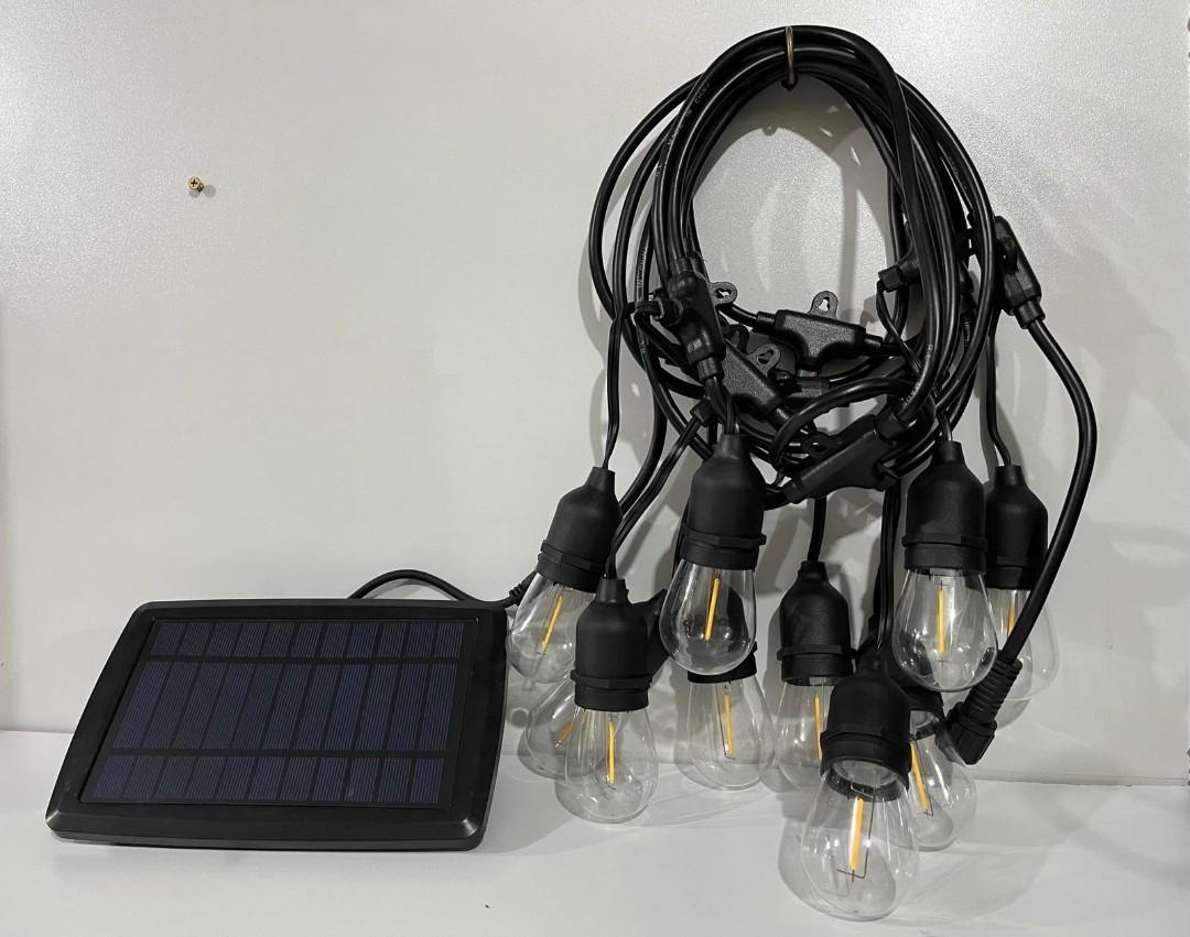 Solar Edison Lights String Patio Light, Furniture & Home Living