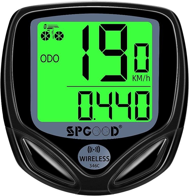 SPGOOD Bike computer wireless 16 functions waterproof LCD speed bike