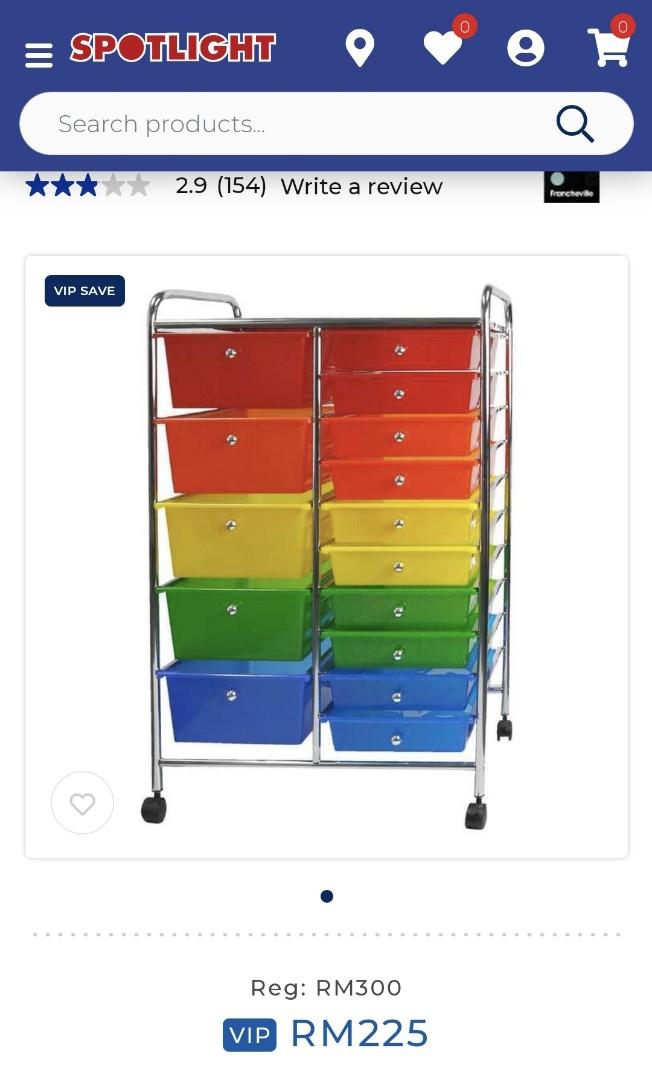 Spotlight Multicolored Drawers Organizer, Furniture & Home Living