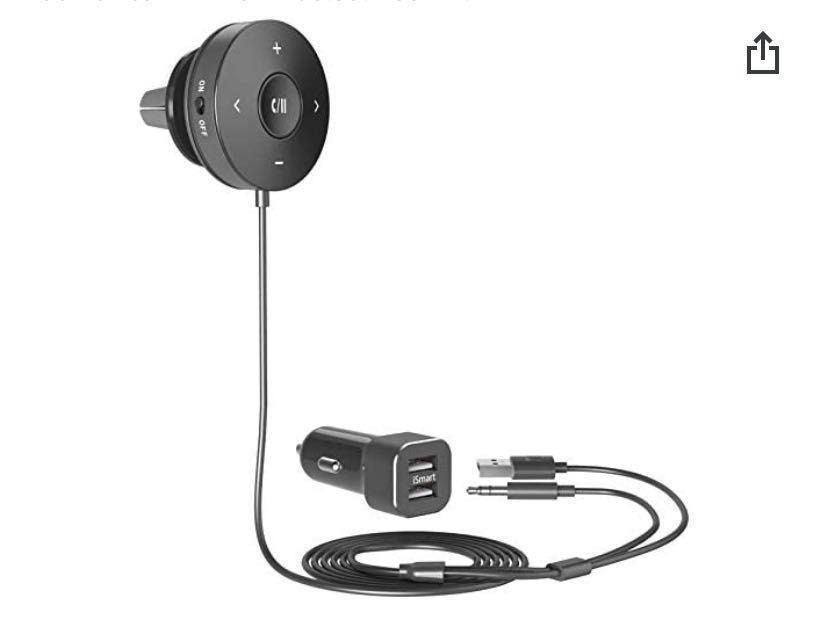 TaoTronics TT-BR04 Bluetooth Car Kit Charger Wireless Receiver ...