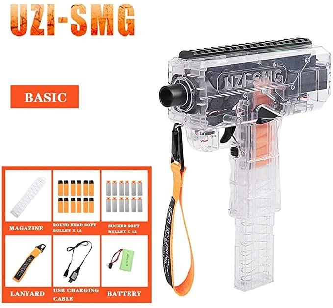 UZI Transparent Foam Dart Blaster, Hobbies & Toys, Toys & Games on Carousell