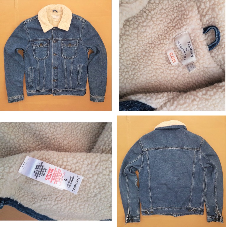 UNIQLO Mens L Denim Jean Jacket Coat Western Casual Trucker Cowboy