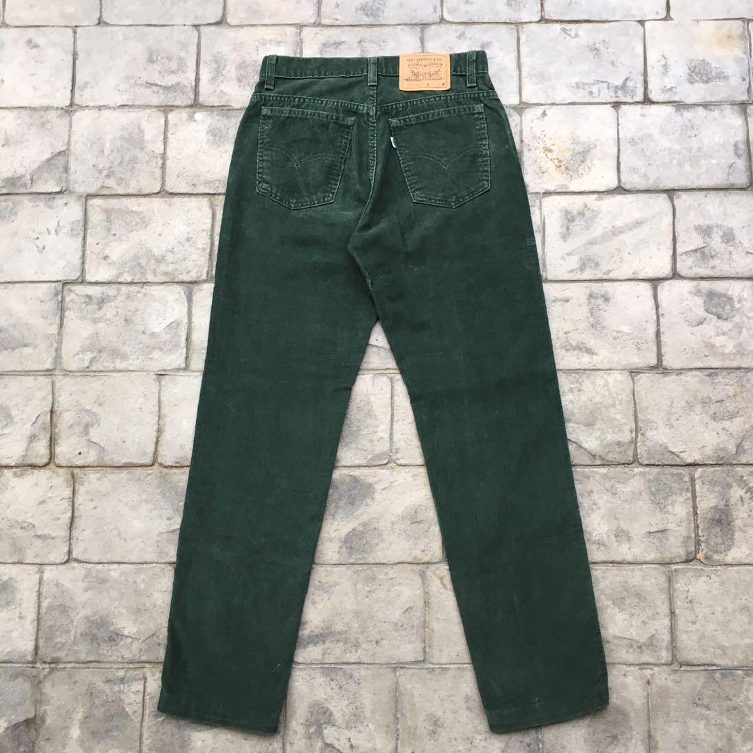Levis Green 70s Vintage Corduroy Boot Cut Pants