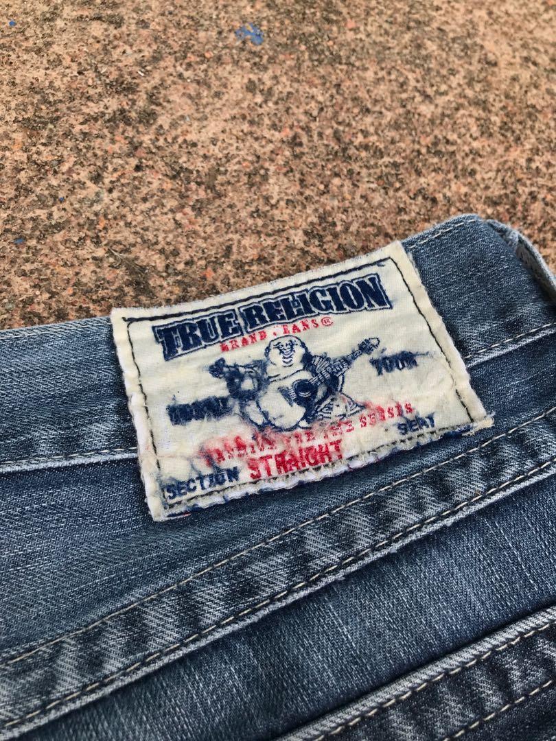Vintage True Religion Blue Faded Ripped 