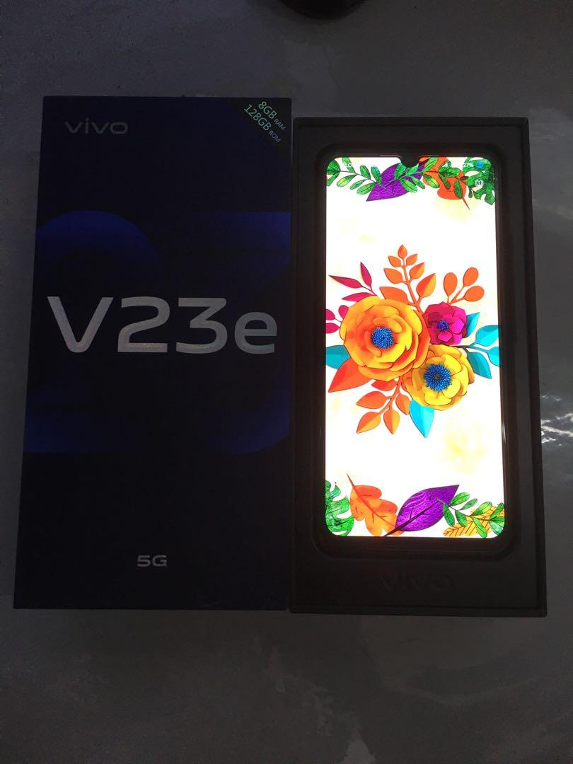 Vivo V23 E 5G (Category: Vivo) located in Cebu City. Submitted by liiancode (Listing ID 1163887168, Image 1). Description: Extra phone! still with box and warranty til Feb 2023.