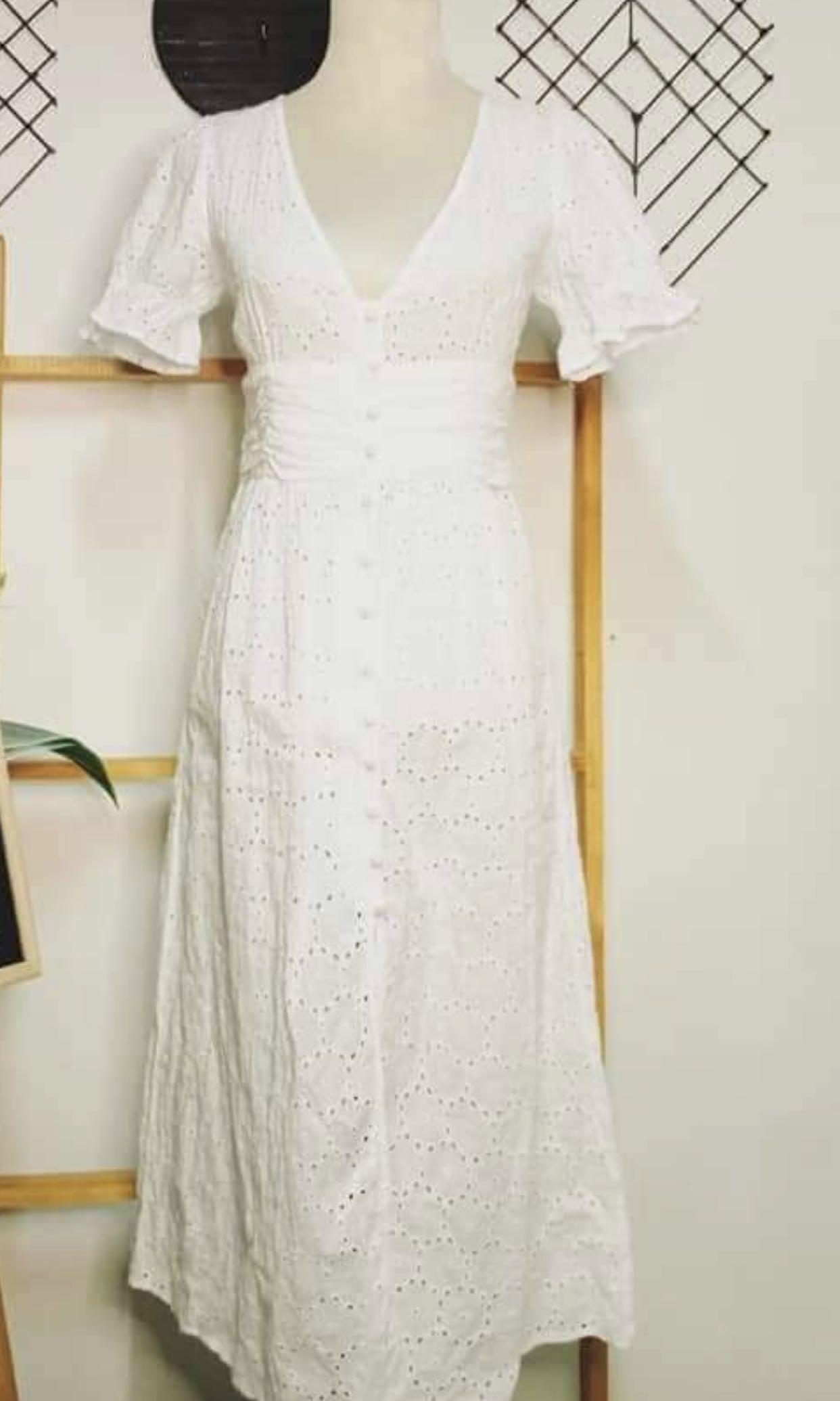 White eyelet dress zara clearance