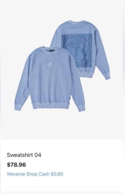 WTS BTS OFFICIAL ON BLUE SWEATSHIRT