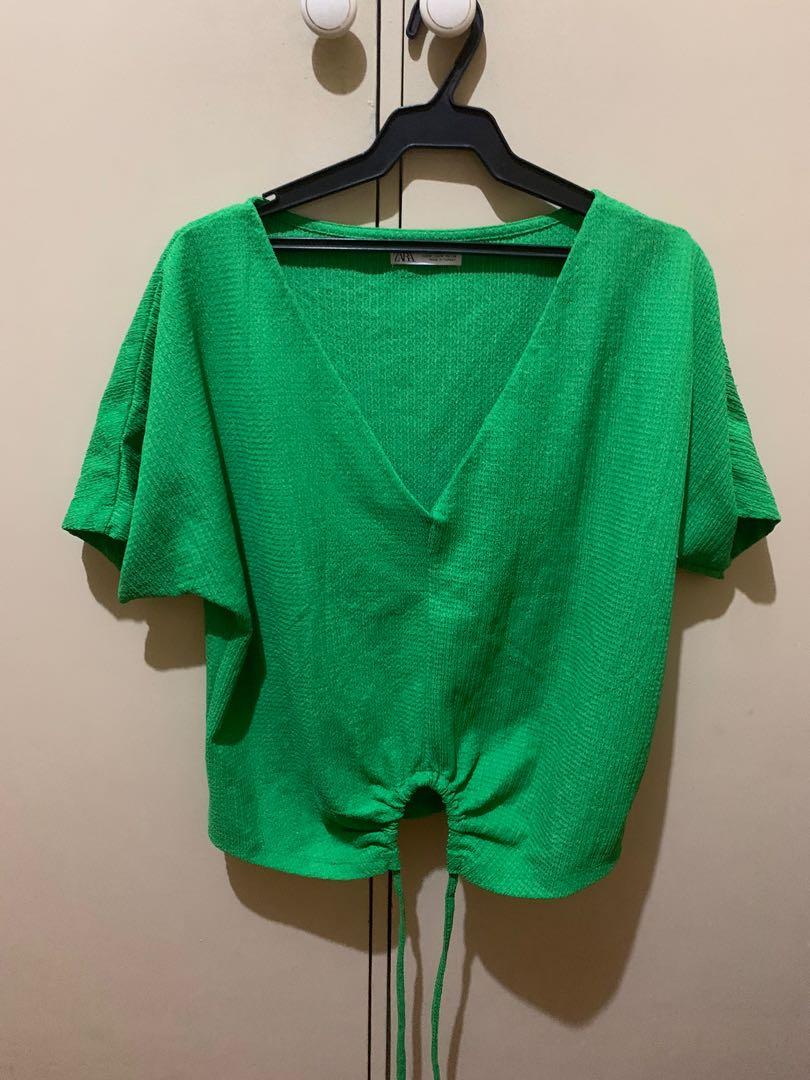 Zara Green Blouse (Category: Blouses) located in Las Pinas. Submitted by sunshinebb23 (Listing ID 1164030315, Image 1). Description: .