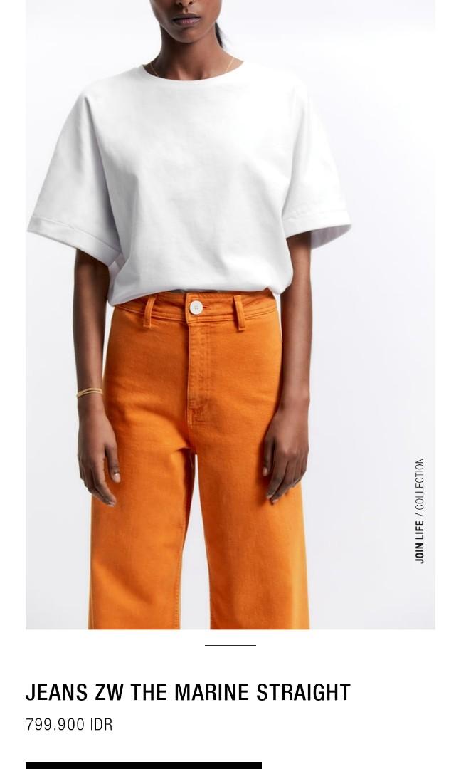 ZARA JEANS ZW THE MARINE STRAIGHT, Fesyen Wanita, Pakaian Wanita, Bawahan  di Carousell