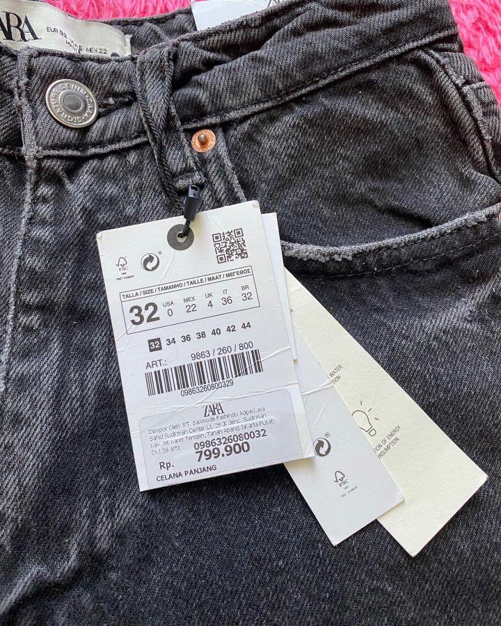 Zara mom jeans, Fesyen Wanita, Pakaian 