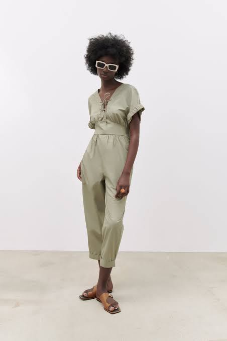 Jumpsuit hotsell khaki zara