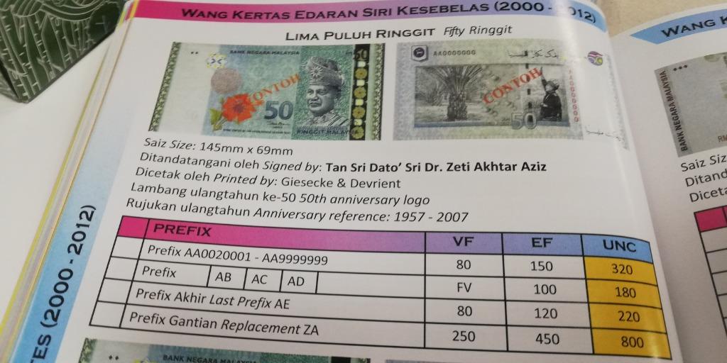 Zeti ZA REPLACEMENT NOTE RM50 50 years Merdeka Logo - PMG 66 EPQ ...