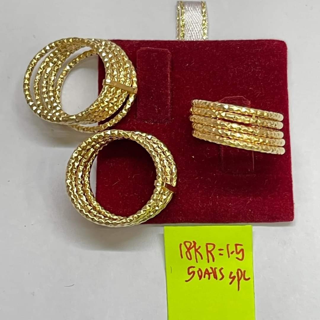 18K Saudi Gold 3 days & 5 days Ring, Women's Fashion, Jewelry ...