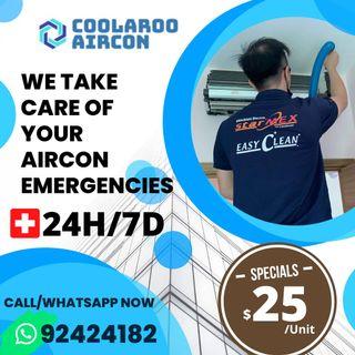 24/7 Aircon service general cleaning servicing maintenance