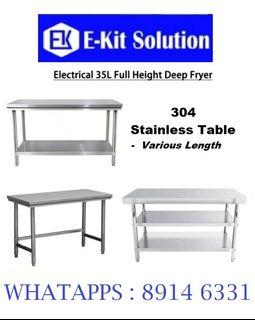  Stainless Steel Table Work Table  2 Tier 3 Tier - 304 Grade