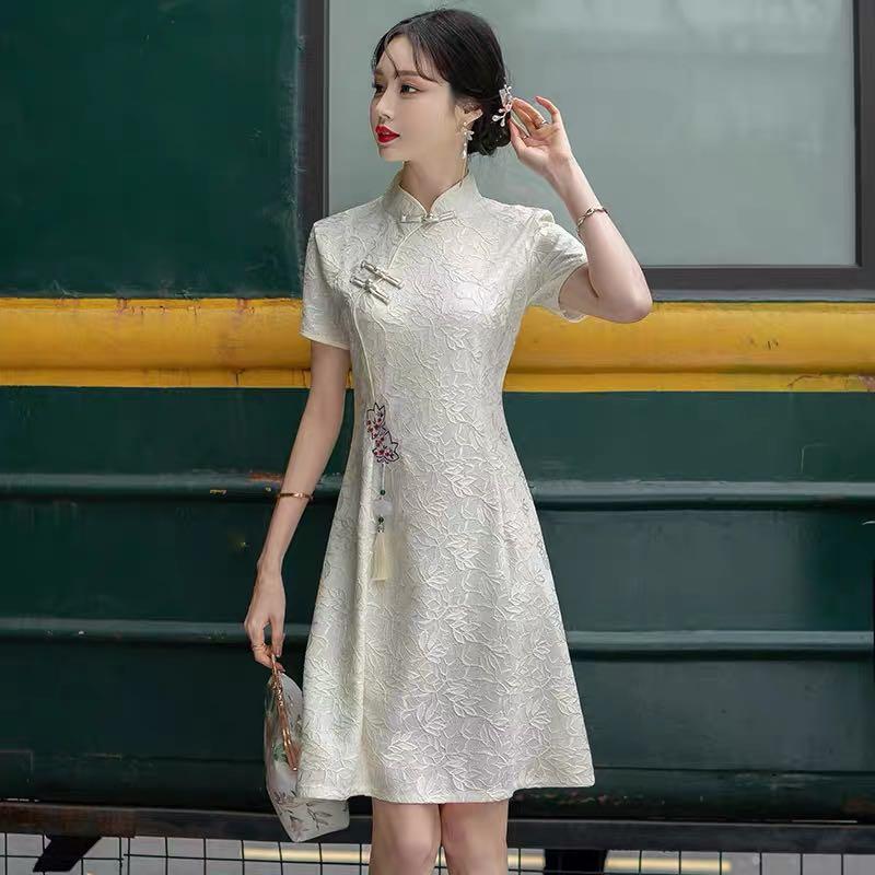 a line cheongsam dress Halter Cheongsam Dress ( A-line ) – Selesa Slow Fashion