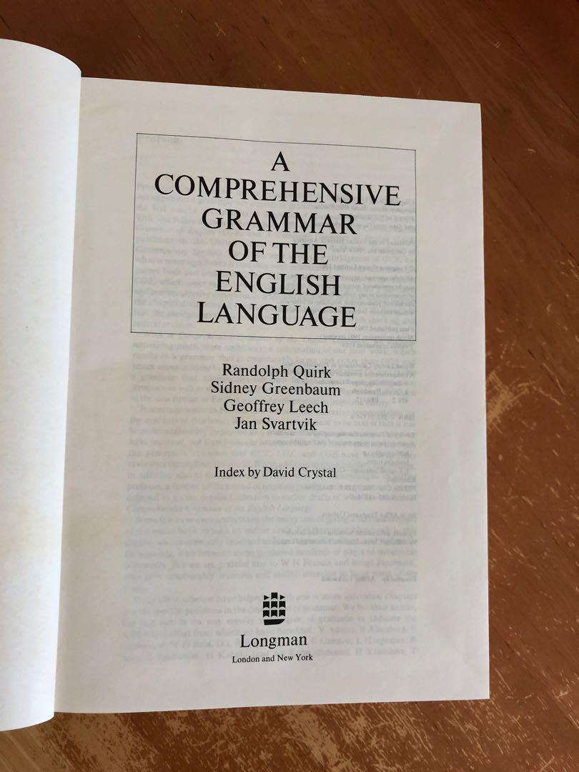 A Comprehensive Grammar of The English Language, 興趣及遊戲, 書本 