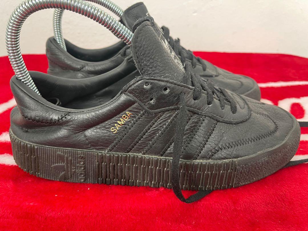 mens adidas samba black leather