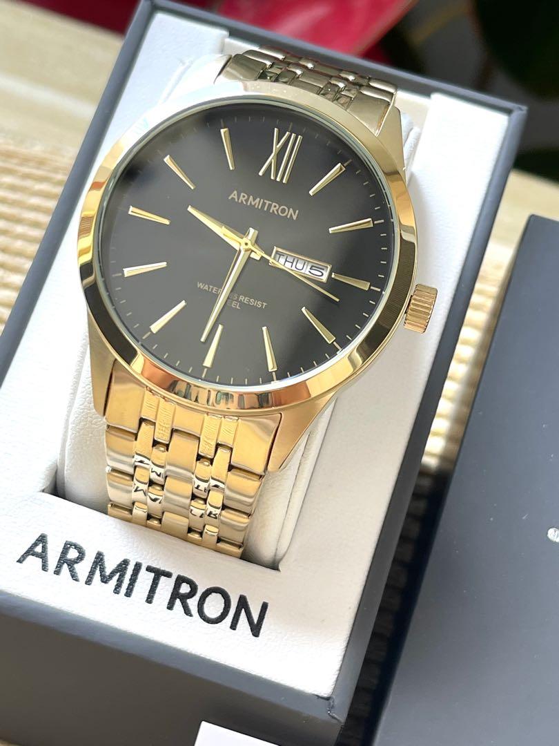 Armitron gold tone men's sale watch