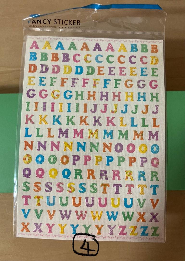 Scrapbooking Stickers (3shts) Letters Numbers Characters, Hobbies
