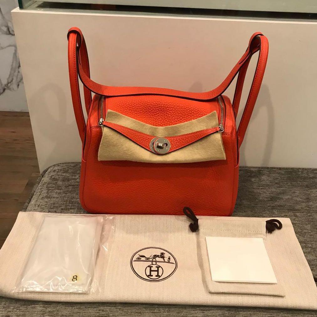 Hermes Rouge Pivoine Clemence Lindy 30 - LOVE that BAG - Preowned