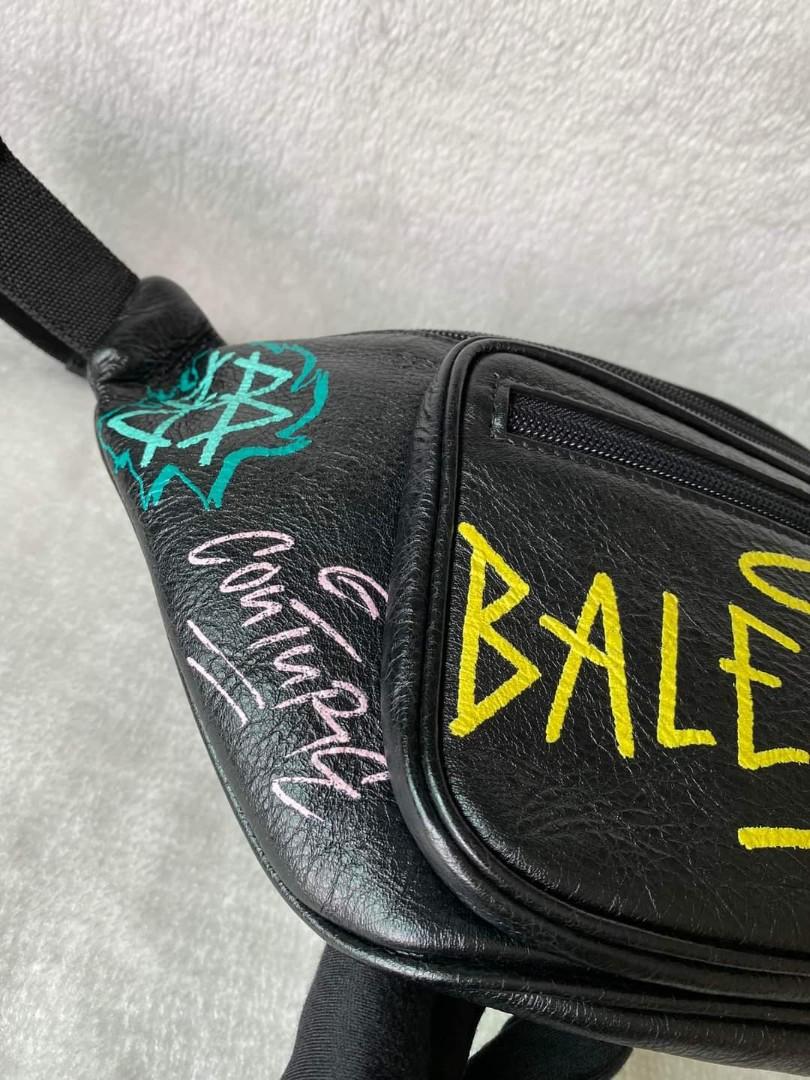 Balenciaga Graffiti Waist Bag, Luxury, Bags & Wallets on Carousell