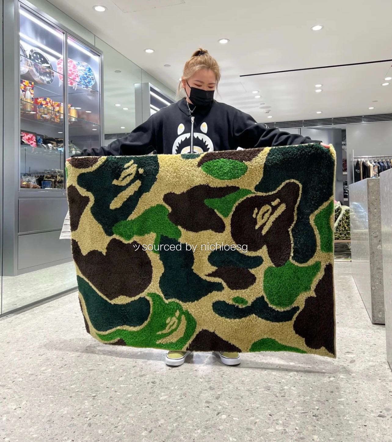 A BATHING APE ABC CAMO RUG MAT家具・インテリア - ラグ・カーペット