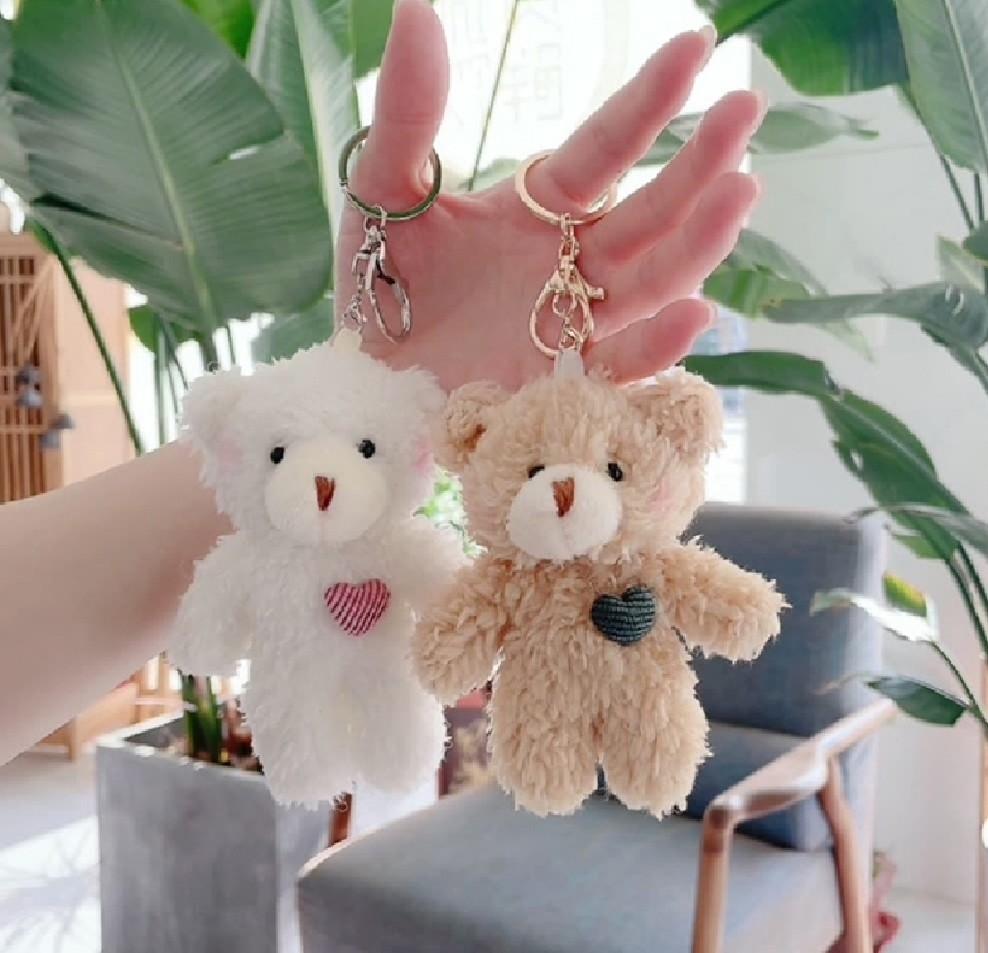 Cute teddy bear keychain discount