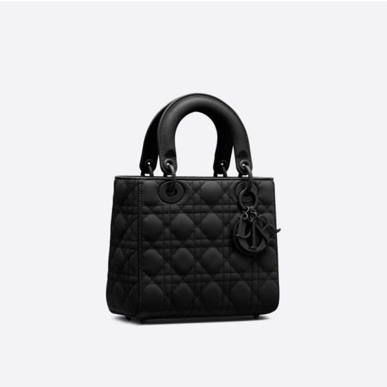 BNIB Small Lady Dior Black Ultramatte Cannage, Women's Fashion, Bags ...