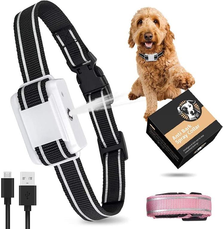 BNIB Sumao Anti Barking Dog Collar Auto Citronella Spray Stop Bark Device Dog Anti Bark Training Deterrent Collar No Bark Dogs Collars Anti Barking Stopper Citronella Spray NOT Included White 3 Pet Su...